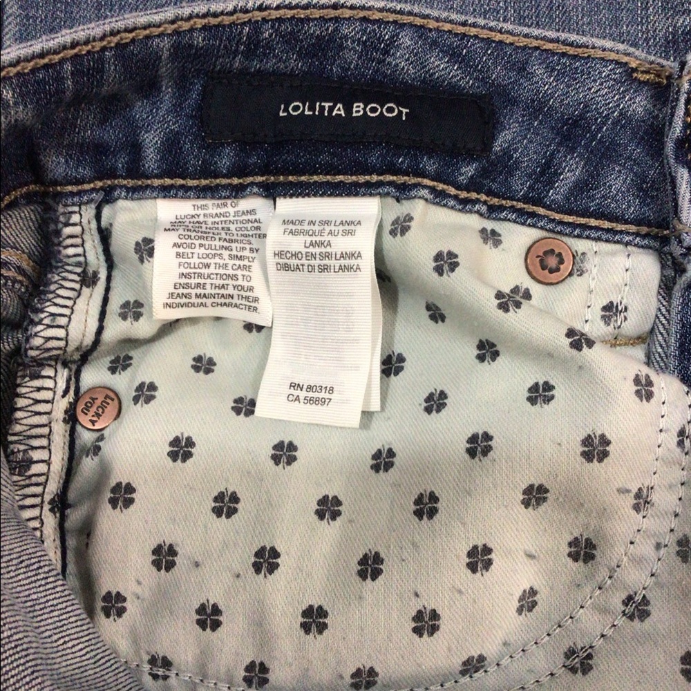 Lucky Brand Lolita Boot Cut Medium Wash Denim Blue Jeans Size 0 New With Tags - Picture 9 of 10